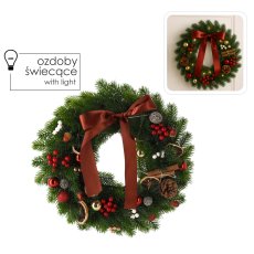 Chomik - Božićni vijenac LED 40 cm, 40 lampica - LED9706