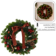 Chomik - Božićni vijenac LED 40 cm, 40 lampica - LED9706
