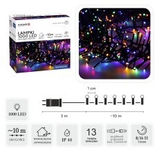 LED-lampice Cluster 1000L, višebojne, 3+10 m - LED8226