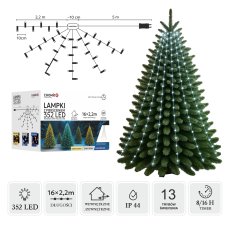 Chomik - LED-lampice s obručem, 2,2 m, 352 LED, hladno bijele - LED8080