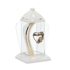 Lampion u obliku srca - bijeli, 30 cm - ZOZ4147