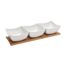 Set za serviranje s 3 zdjelice na dasci - AMS2184