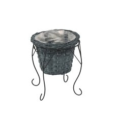 Pleteni ukrasni lonac na nogama 60 cm - SIL1057