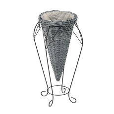 Pleteni ukrasni lonac na nogama 58 cm - SIL1064