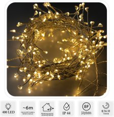 Chomik - Mikro LED svjetlosni lanac Cluster 400L, toplo bijela, 3+6 m - LED6908