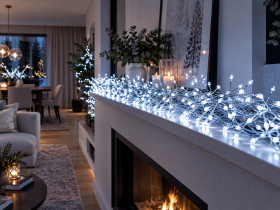 Chomik - Mikro LED svjetlosni lanac Cluster 400L, hladno bijela, 3+6 m - LED6915