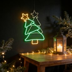 Chomik - Božićna dekoracija – Neonska LED-jelka - LUS8568