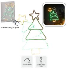 Chomik - Božićna dekoracija – Neonska LED-jelka - LUS8568