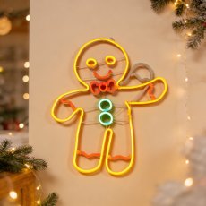 Chomik - Božićna dekoracija – Medenjak LED neon - LUS8575