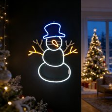 Chomik - Božićna dekoracija – Snjegović s neonskom LED-rasvjetom - LUS8582