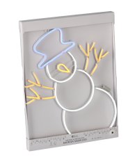Chomik - Božićna dekoracija – Snjegović s neonskom LED-rasvjetom - LUS8582
