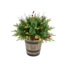 Chomik - Božićna LED-dekoracija – Aranžman u loncu 60 cm - DEL1581
