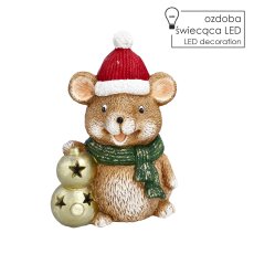Božićna figurica – Hrčak s LED-kuglicama - GOT4087