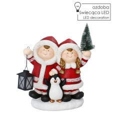 Chomik - Božićna figurica – Djeca s LED-lampionom - GOT4131