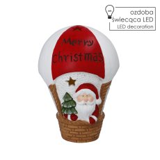 Chomik - Božićna figurica – Djed Božićnjak u balonu "Merry Christmas" s LED osvjetljenjem - GOT4445