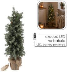 Umjetna zasnježena božićna jelka u lončiću s LED-osvjetljenjem, 85 cm - HIN4568