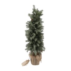Chomik - Umjetna zasnježena božićna jelka u lončiću s LED-osvjetljenjem, 85 cm - HIN4568