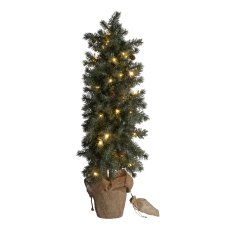 Chomik - Umjetna zasnježena božićna jelka u lončiću s LED-osvjetljenjem, 85 cm - HIN4568