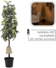 Umjetna zasnježena božićna jelka u loncu s LED rasvjetom, 105 cm - HIN4575