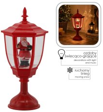 Božićna mini lanterna s glazbenim mehanizmom, hladno bijela LED - SOL3837