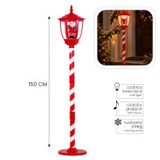 Chomik - Božićna lanterna s glazbenim mehanizmom, hladno bijela LED - SOL3851
