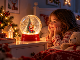 Chomik - Božićna LED snježna kugla s glazbenim mehanizmom - SOL3875