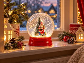 Chomik - Božićna LED snježna kugla s glazbenim mehanizmom - SOL3875
