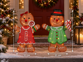 Chomik - Božićni ukras – LED Medenjaci 70 cm - LED5862