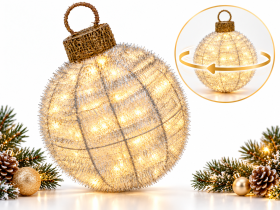 Chomik - Božićni ukras – LED-kuglica - HIL6739