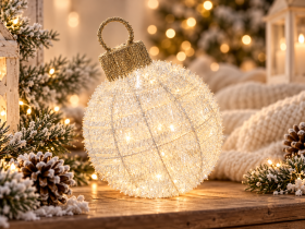 Chomik - Božićni ukras – LED-kuglica - HIL6739