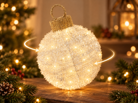 Chomik - Božićni ukras – LED-kuglica - HIL6739