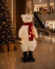 Chomik - Božićni ukras – Polarni medvjed 150 cm, LED, melodija, kretanje - KAI7712