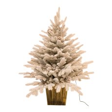 Chomik - Božićna dekoracija – Jelka s češerima i LED-osvjetljenjem 90 cm - UMI8858