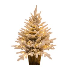 Chomik - Božićna dekoracija – Jelka s češerima i LED-osvjetljenjem 90 cm - UMI8858