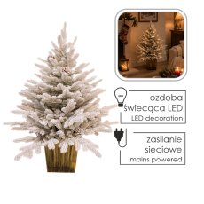 Chomik - Božićna dekoracija – Jelka s češerima i LED-osvjetljenjem 90 cm - UMI8858