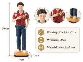 Chomik - Božićni kipić – sv. Carlo Acutis, 30 cm - RAI6564