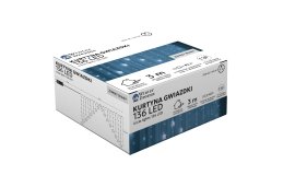 Chomik - Svjetlosna zavjesa sa zvjezdicama 136L, hladno bijela, 3 + 3 m - LED0023