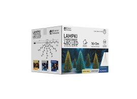 Chomik - LED lampice s obručem, 3 m, 480 lampica, hladno bijela svjetlost - LED6335