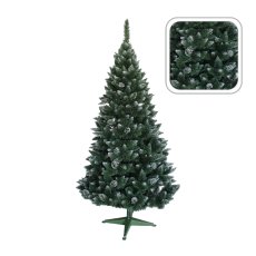 Zasniježena borova jela sa šljokicama i češerima, 180 cm - TOY0721