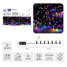 LED-lampice Cluster 700L, višebojne, duljina 3 + 7 m - LED8196