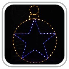 Božićna kuglica sa zvijezdom LED 40 x 52 cm - LED6793
