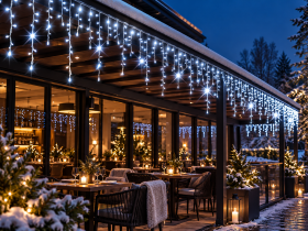 Chomik - Svjetlosna zavjesa Icicle 300 LED, hladno bijela 3+12 m - LED9850