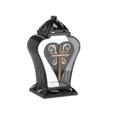 Lanterna Amfora s crnim križem 35 cm - ZOZ7582