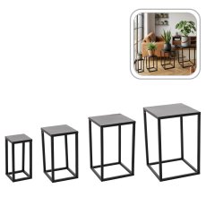 Komplet 4 metalna stalka za cvjetne posude - EDA7483
