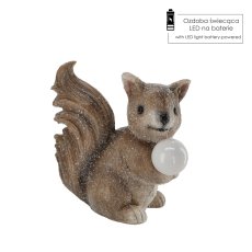 Vrtna figura – vjeverica s LED-kuglom - GOT2403