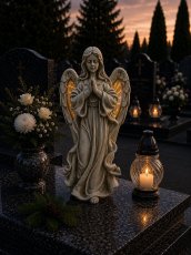 Figura anđela sa svjetlećim LED-krilima - DED9945