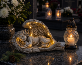Ležeća figurica anđelčića LED - DED0064