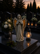 Figura anđela sa svjetlećim LED-krilima - DED0095