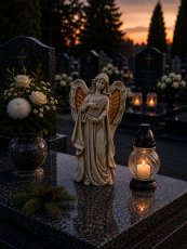 Figura anđela sa svjetlećim LED-krilima - DED1399