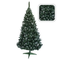 Snježni bor sa šljokicama i češerom 220 cm - TOY0714